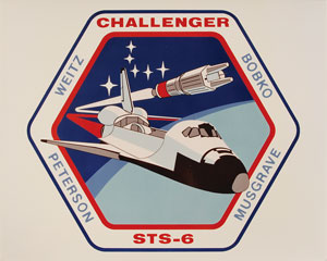 Lot #6494 STS-6: Paul Weitz Signed Patch Design Artwork - Image 5