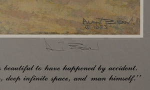 Lot #6443 Alan Bean Signed Apollo 17 Print - Image 2