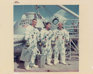 Lot #6235 Apollo 10 Signed Photograph