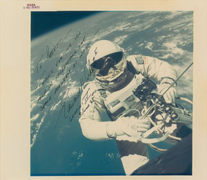 Lot #6115 Gemini 4: Edward H. White II Signed Photograph - Image 1