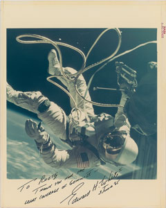 Lot #6116 Gemini 4: Edward H. White II Signed Photograph - Image 1