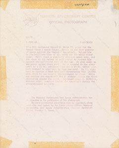 Lot #6116 Gemini 4: Edward H. White II Signed Photograph - Image 2