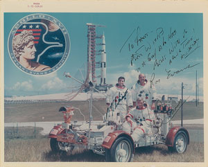 Lot #6434 Apollo 17 Signed Photograph - Image 1