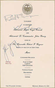 Lot #6114 Gemini 3 Signed Menu