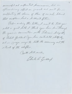 Lot #6007 Charles Lindbergh Autograph Letter Signed - Image 3