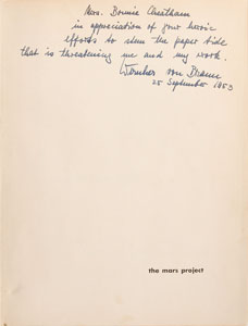 Lot #6025 Wernher von Braun 1953 Signed Book - Image 2