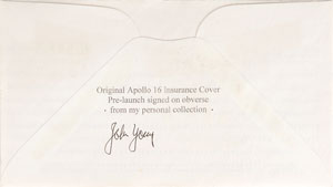 Lot #6409 John Young’s Apollo 16 ‘Type 1’ Insurance Cover - Image 2