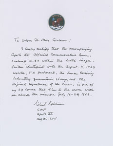 Lot #6246 Michael Collins’s Apollo 11 Flown Cover - Image 2