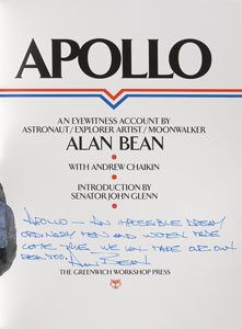 Lot #6322 Alan Bean’s ‘Apollo: an Eyewitness Account’ Signed Book - Image 1