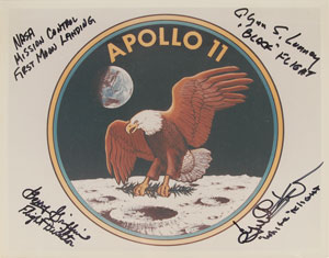 Lot #6271 Apollo 11 Mission Control Signed Photograph - Image 1