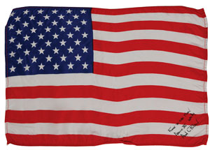 Lot #6298 Alan Bean’s Apollo 12 Lunar Orbit-Flown Oversized American Flag - Image 1