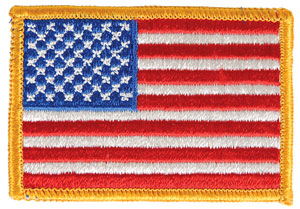 Lot #6301 Alan Bean’s Apollo 12 Lunar Orbit-Flown Embroidered American Flag - Image 1
