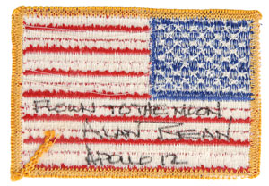 Lot #6301 Alan Bean’s Apollo 12 Lunar Orbit-Flown Embroidered American Flag - Image 2