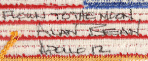 Lot #6301 Alan Bean’s Apollo 12 Lunar Orbit-Flown Embroidered American Flag - Image 3