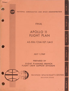Lot #6287 Apollo 11 Final Flight Plan