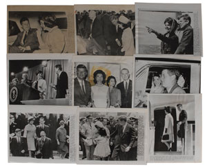 Lot #48 Collection (15) JFK and Jackie Wire Service Photos - Image 2