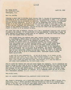 Lot #1 John F. Kennedy ‘Secret File’ Senate Extortion Letter and Candids - Image 2