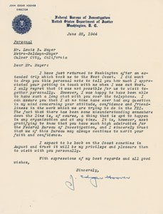 Lot #313 J. Edgar Hoover - Image 1