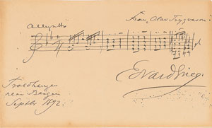 Lot #620 Edvard Grieg - Image 1