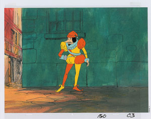 Lot #508 Cyrano de Bergerac production cel and drawing from Cyrano - Image 1