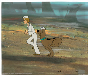 Lot #543 Scooby and Shaggy production cel from The 13 Ghosts of Scooby-Doo - Image 1