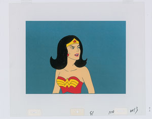 Lot #540 Wonder Woman production cel and drawing from  Super Friends - Image 1