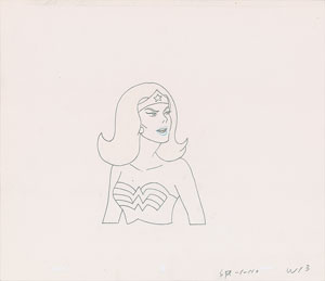 Lot #540 Wonder Woman production cel and drawing from  Super Friends - Image 2