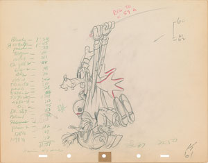 Lot #520 Goofy and Donald Duck production drawing from Moose Hunters - Image 1