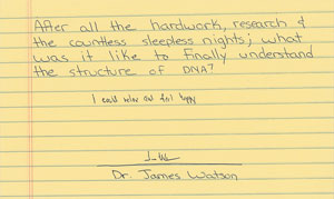 Lot #306 DNA: James D. Watson - Image 1