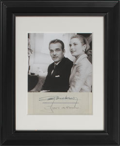 Lot #930 Grace Kelly and Prince Rainier