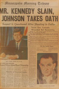 Lot #39 John F. Kennedy Assassination Newspapers