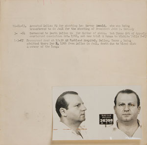 Lot #34 Jack Ruby’s Original Signed Fingerprint Card - Image 2