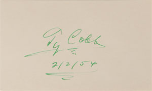 Lot #938 Ty Cobb - Image 1