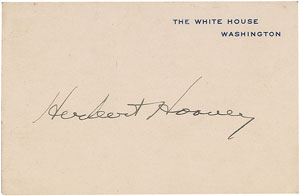 Lot #160 Herbert Hoover - Image 1