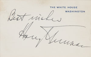 Lot #168 Harry S. Truman - Image 1
