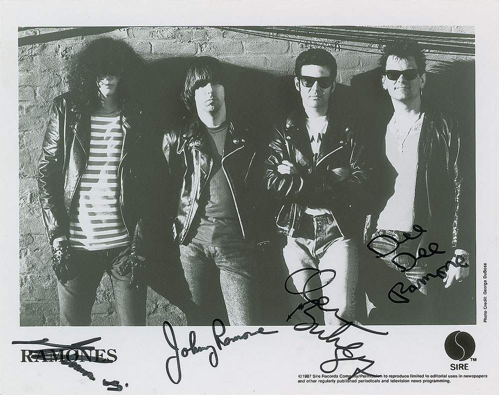 Lot #7277  Ramones Signed Photograph