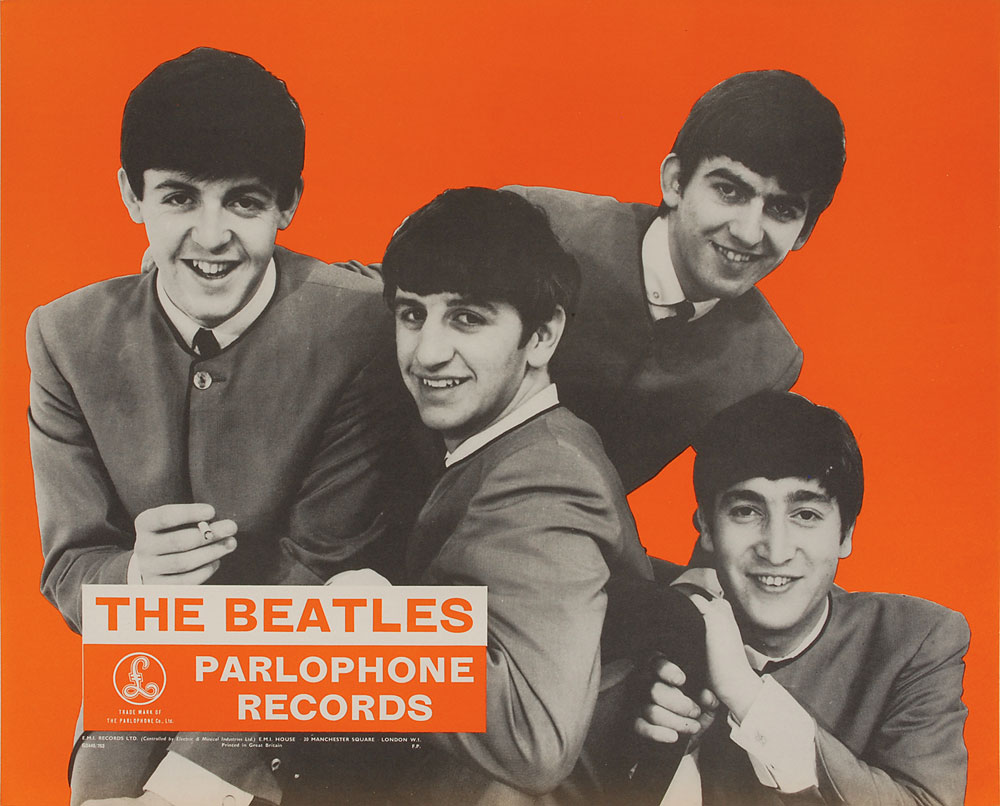 Lot #7037 Beatles 1963 Parlophone Promotional Poster
