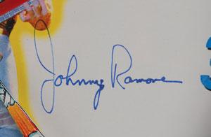 Lot #7302 Johnny Ramone Signed Clock and Mini Leather Jacket - Image 4