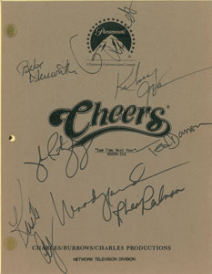 Lot #7403 Cheers Signed Script