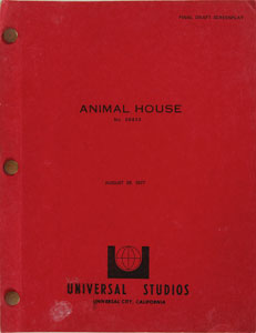 Lot #7399 Animal House Script