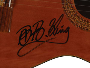 Lot #7151 Stevie Ray Vaughan and Blues Legends Signed Acoustic Guitar - Image 3