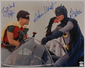 Lot #7390 Batman: West and Ward Oversized Signed Photograph