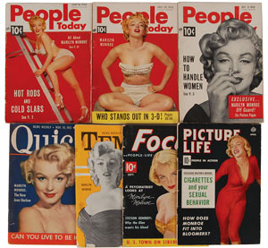 Lot #7389 Marilyn Monroe Set of (7) Mini Magazines