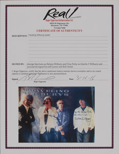 Lot #7323 Traveling Wilburys: Harrison and Petty Signed Poster - Image 4