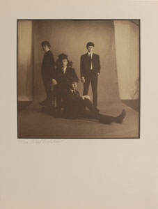 Lot #7075 Astrid Kirchherr Signed Beatles Print