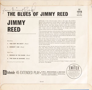 Lot #7155 Jimmy Reed Signed 45 RPM Record - Image 2
