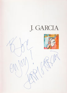 Lot #7121 Jerry Garcia Signed Book