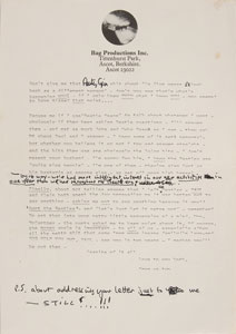 Lot #7015 John Lennon Typed and Hand-Annotated Letter - Image 2