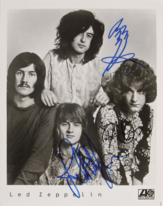Lot #7127 Led Zeppelin Signed Photograph: Plant, Page, and Jones