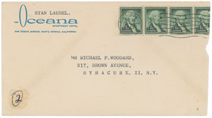 Lot #7361 Stan Laurel Typed Letter Signed - Image 2